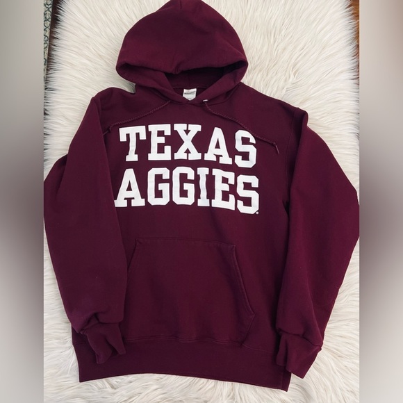 Texas Aggies Hoodie Small Maroon Hanes Ultimate Cotton Soft Warm NWOT - Picture 1 of 1